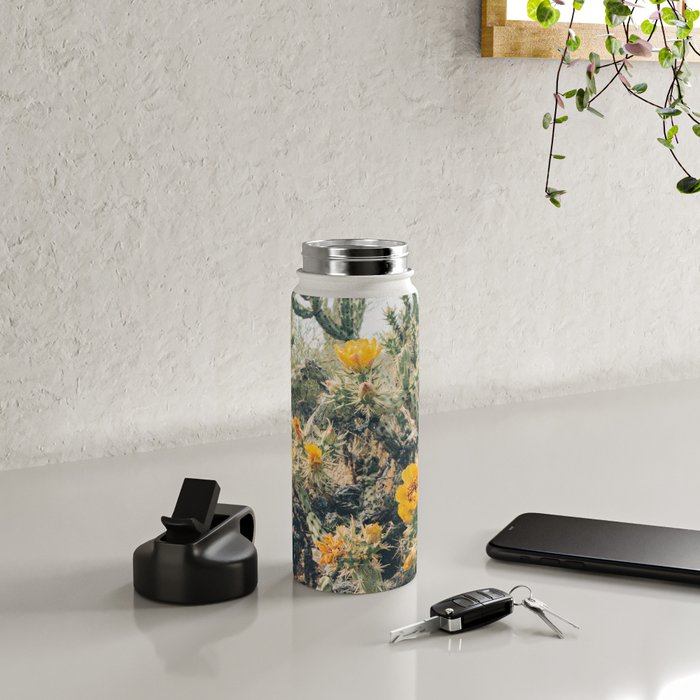 Buckhorn Cholla Cactus Flowers Water Bottle Gallery Image 4