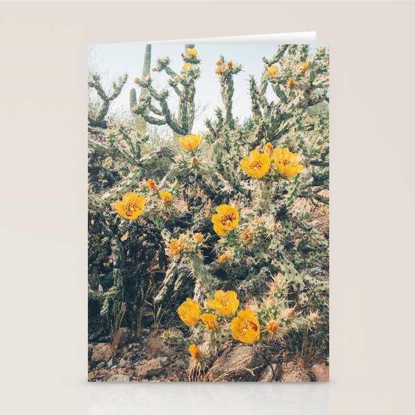 Buckhorn Cholla Cactus Flowers Stationery Card Gallery Image 1