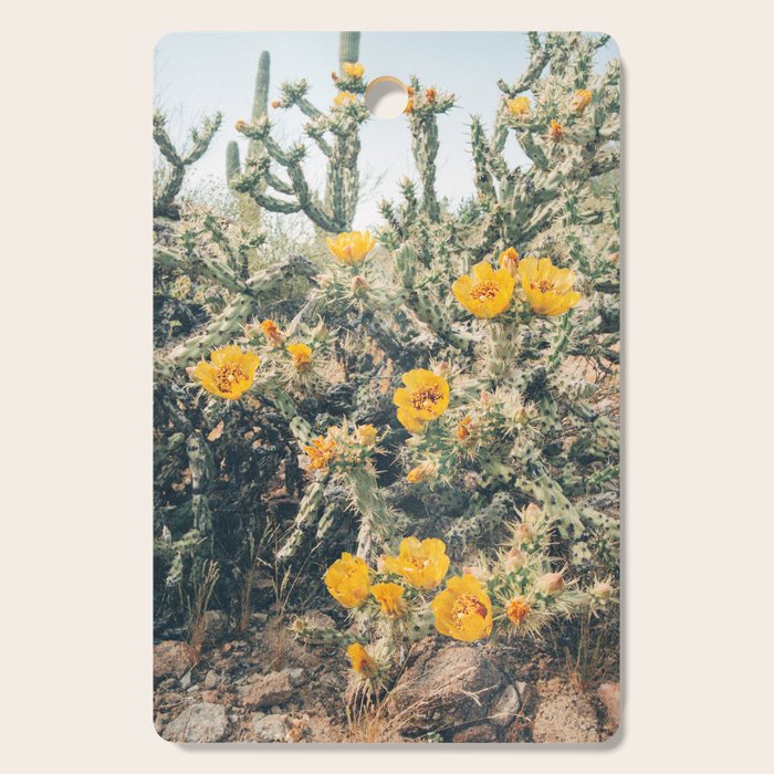 Buckhorn Cholla Cactus Flowers Cutting Board Gallery Image 1
