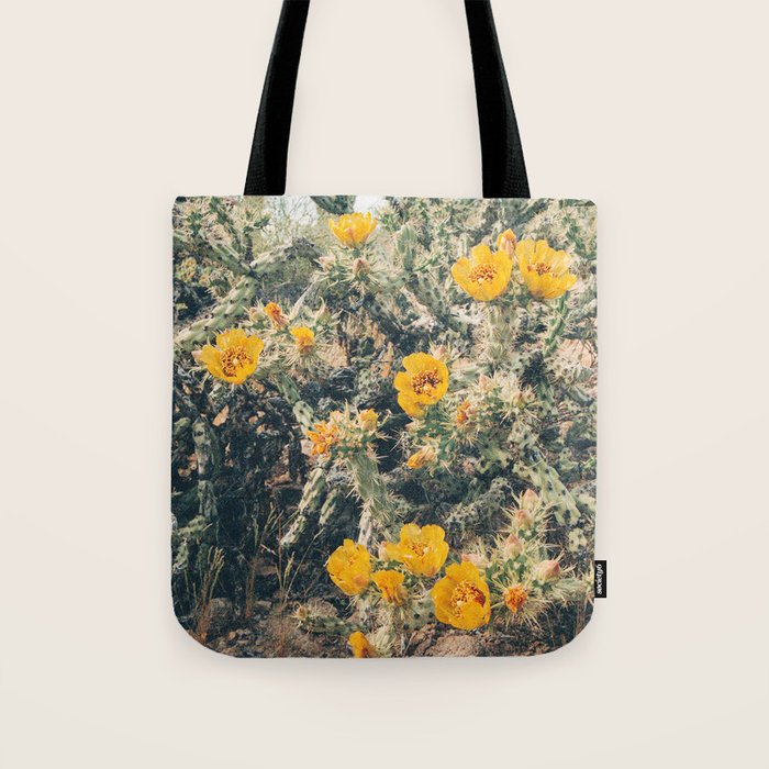 Buckhorn Cholla Cactus Flowers Tote Bag Gallery Image 1