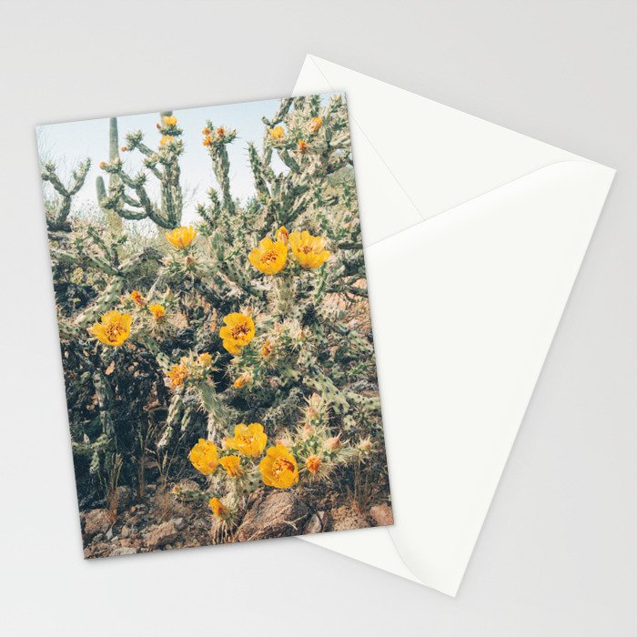 Buckhorn Cholla Cactus Flowers Stationery Card Gallery Image 2