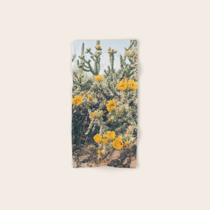 Buckhorn Cholla Cactus Flowers Bath Towel Gallery Image 1