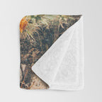 Buckhorn Cholla Cactus Flowers Throw Blanket Gallery Image 3