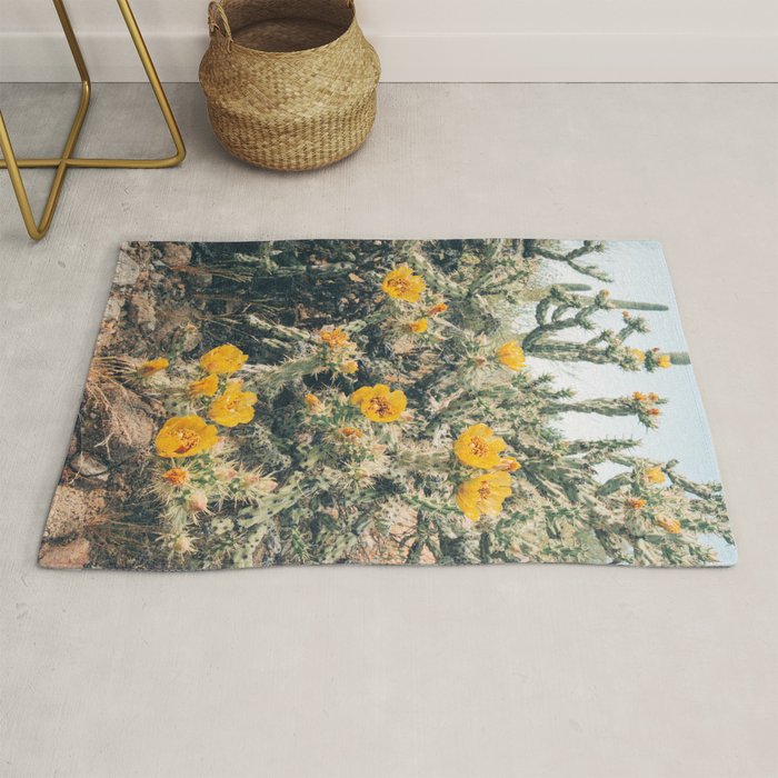 Buckhorn Cholla Cactus Flowers Rug Gallery Image 1