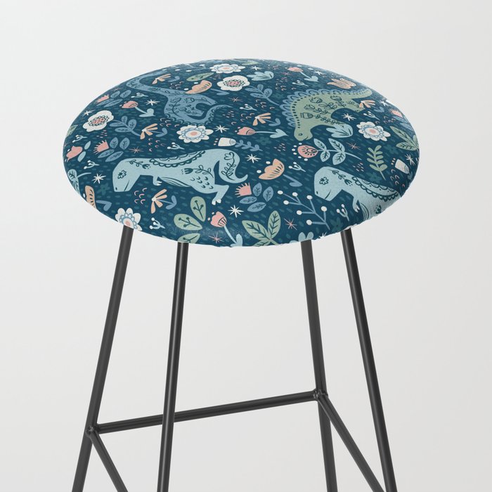 Folk Dinosaurs in Blue Stool Gallery Image 2