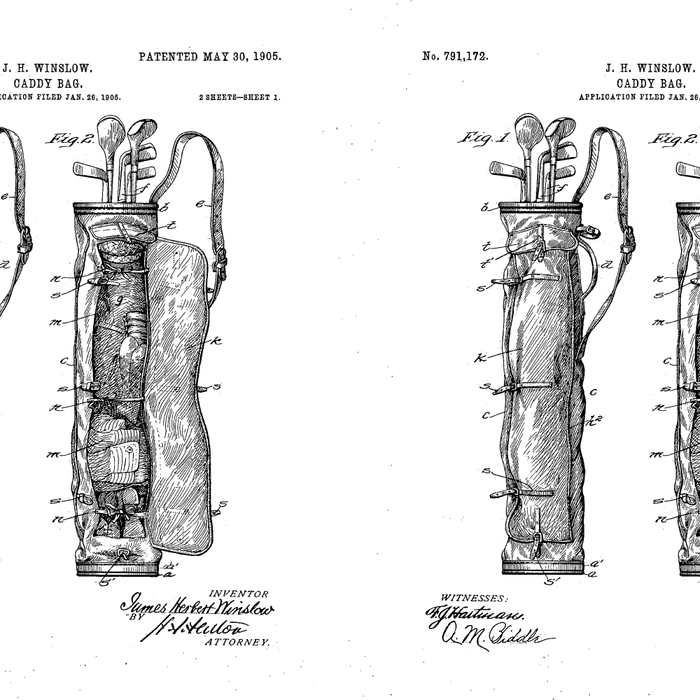 Golf Bag Patent - Caddy Art - Antique Coffee Mug Gallery Image 2