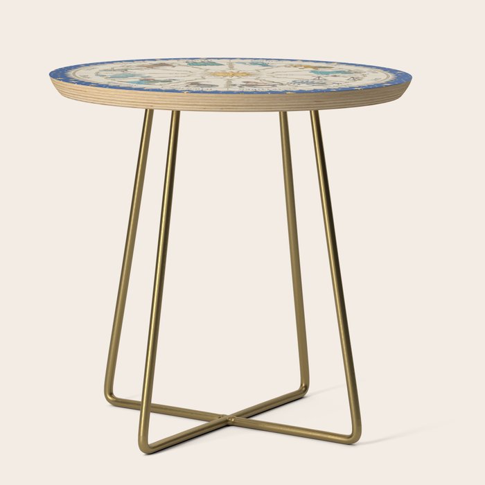 Vintage Astrology Zodiac Wheel Side Table Gallery Image 1