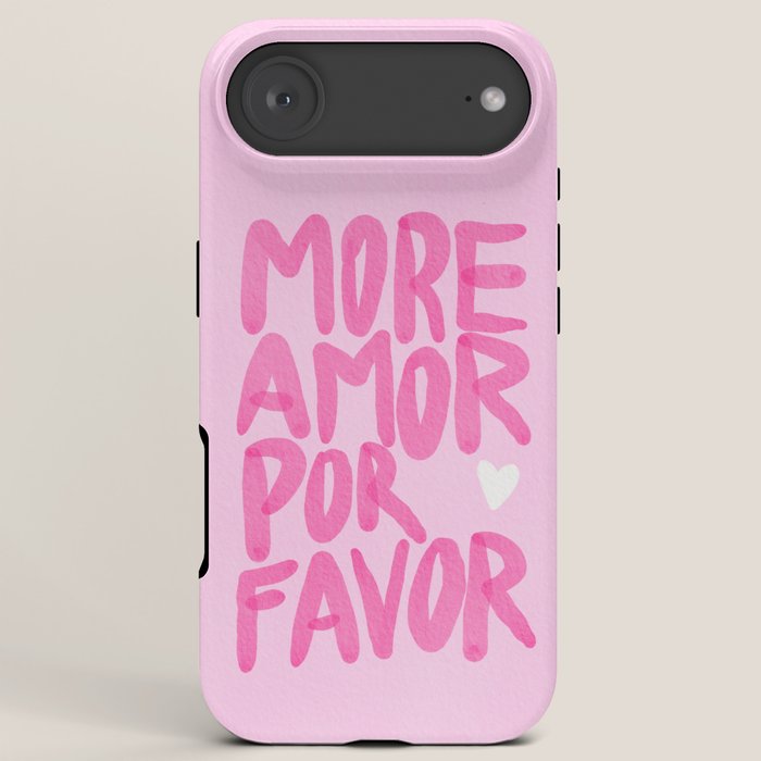 Pink Maximalist Quote - More Amor iPhone Case Gallery Image 6