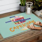 Capricorn Feelings in Pastel Green | Zodiac Series Outdoor Rug Gallery Image 2