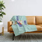 Capricorn Feelings in Pastel Green | Zodiac Series Throw Blanket Gallery Image 1
