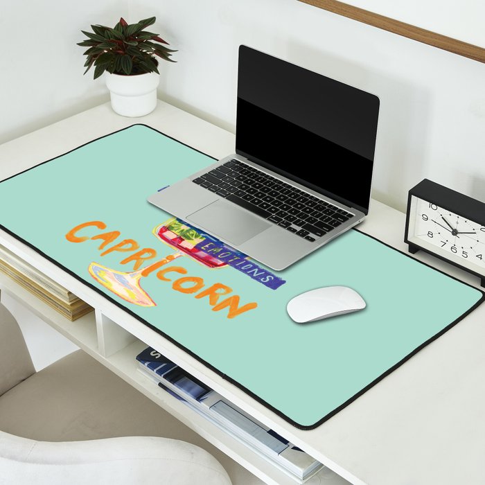 Capricorn Feelings in Pastel Green | Zodiac Series Desk Mat Gallery Image 2