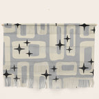 Retro Mid Century Modern Abstract Pattern 576 Gray Black Wall Hanging Gallery Image 1