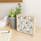 Retro Mid Century Modern Abstract Pattern 576 Gray Black Mini Art Print Gallery Image 2