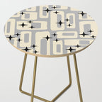 Retro Mid Century Modern Abstract Pattern 576 Gray Black Side Table Gallery Image 2