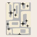 Retro Mid Century Modern Abstract Pattern 576 Gray Black Notebook Gallery Image 4