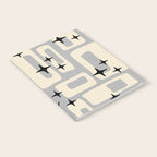 Retro Mid Century Modern Abstract Pattern 576 Gray Black Notebook Gallery Image 2