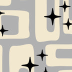 Retro Mid Century Modern Abstract Pattern 576 Gray Black Coffee Mug Gallery Image 2