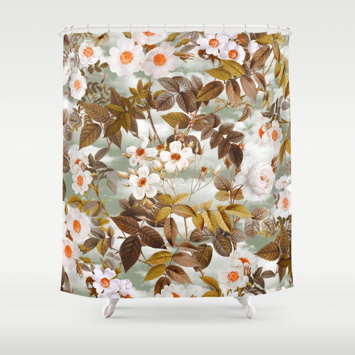 Vintage Garden XIV Shower Curtain Gallery Image 1