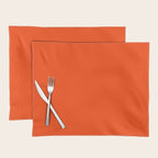 Bright Fluorescent Neon Orange Placemat Gallery Image 1