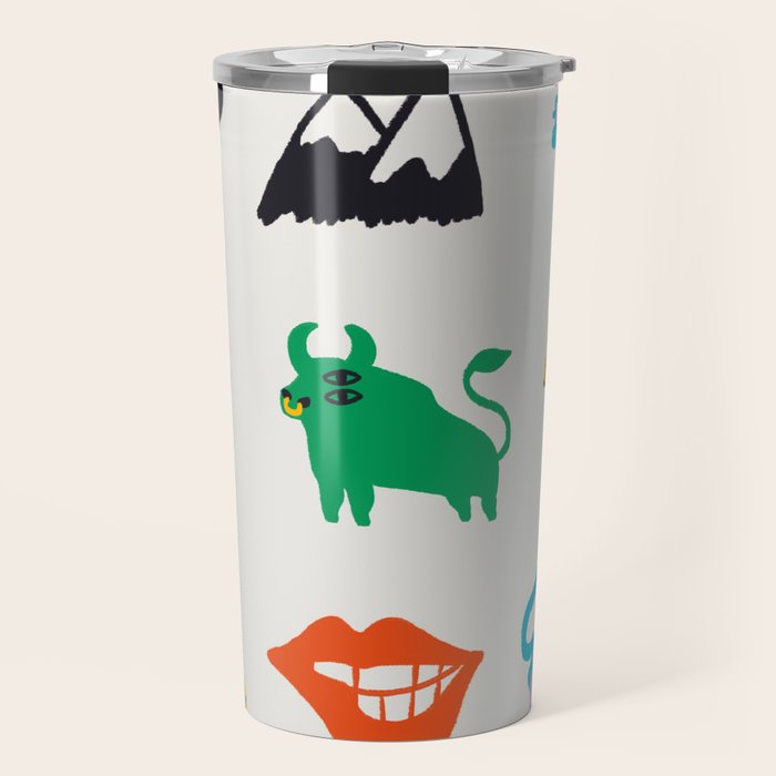 Taurus Emoji Travel Mug Gallery Image 1