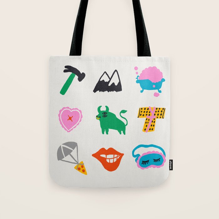 Taurus Emoji Tote Bag Gallery Image 1