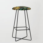 Floral and Birds Vintage Garden Night II Stool Gallery Image 1