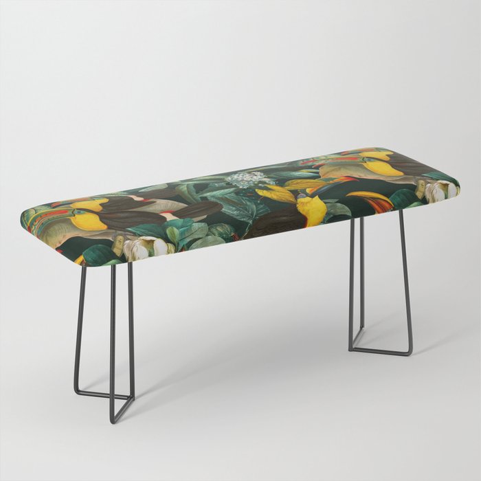 Floral and Birds Vintage Garden Night II Bench Gallery Image 1