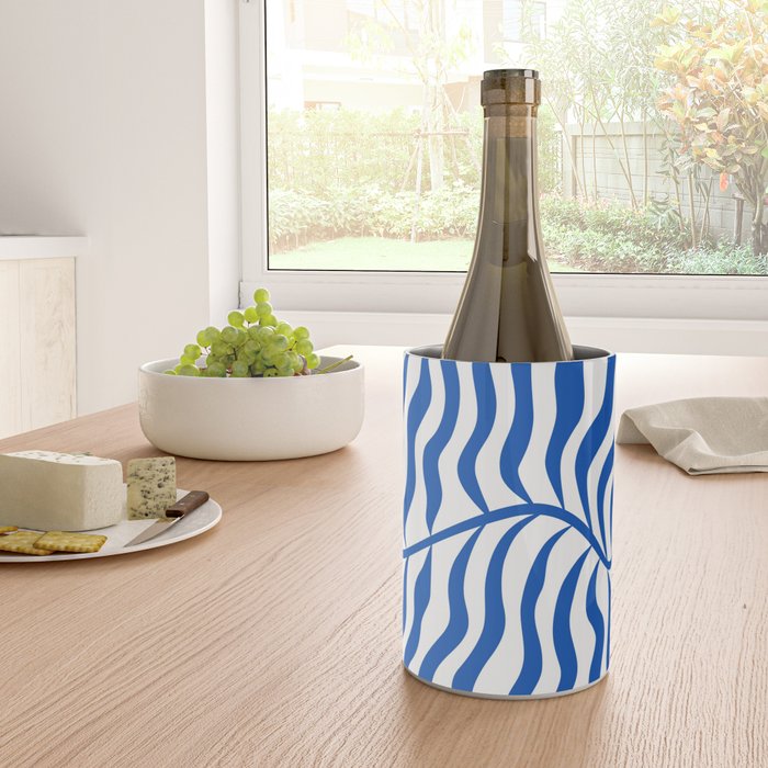 Henri Matisse Abstract Cobalt Leaf Art Wine Chiller Gallery Image 4