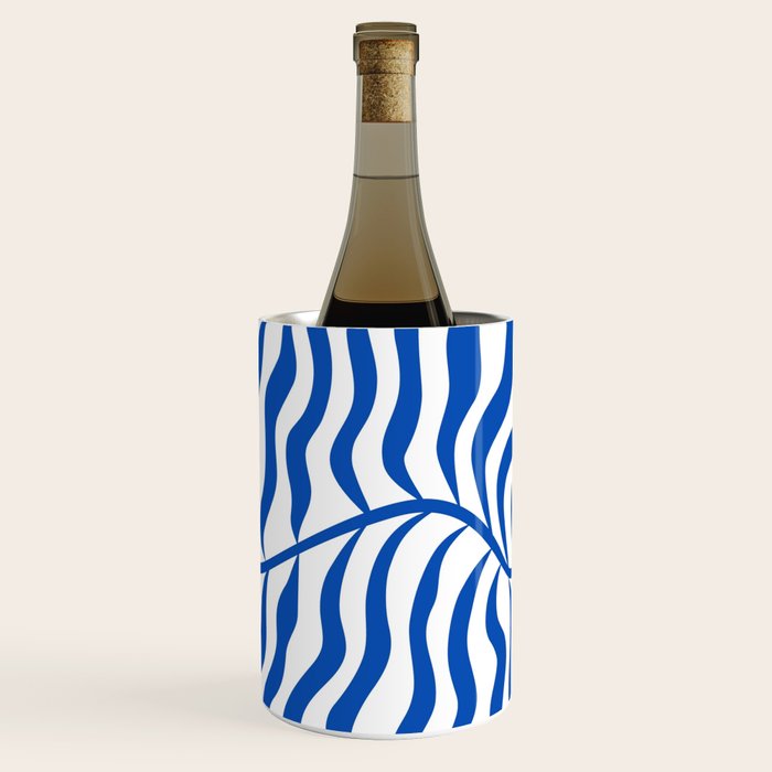 Henri Matisse Abstract Cobalt Leaf Art Wine Chiller Gallery Image 1