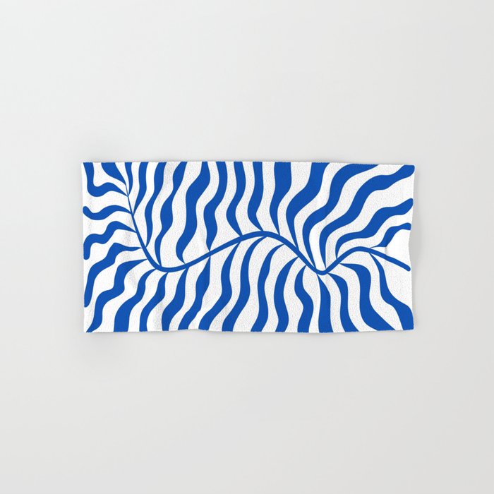 Henri Matisse Abstract Cobalt Leaf Art Bath Towel Gallery Image 1