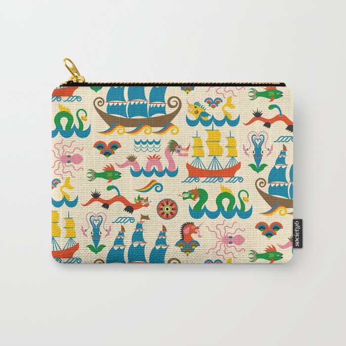Mythical Sea Creatures - Ocean Monsters Carry All Pouch Gallery Image 1