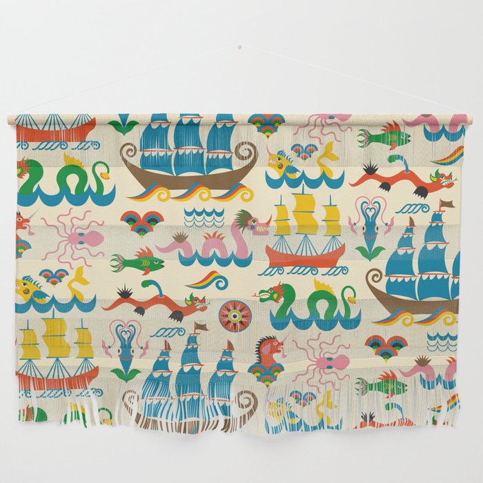 Mythical Sea Creatures - Ocean Monsters Wall Hanging Gallery Image 1