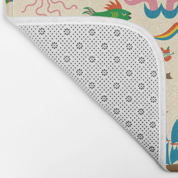 Mythical Sea Creatures - Ocean Monsters Bath Mat Gallery Image 2