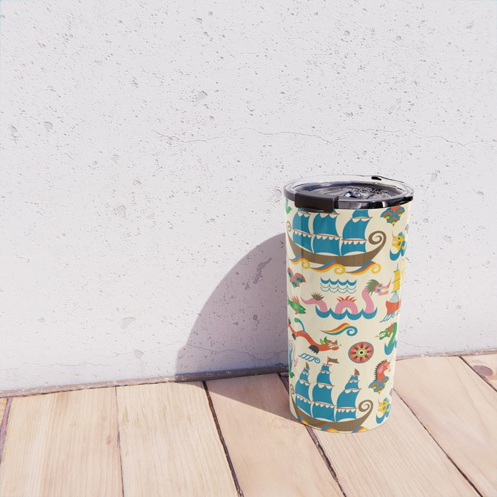 Mythical Sea Creatures - Ocean Monsters Travel Mug Gallery Image 4