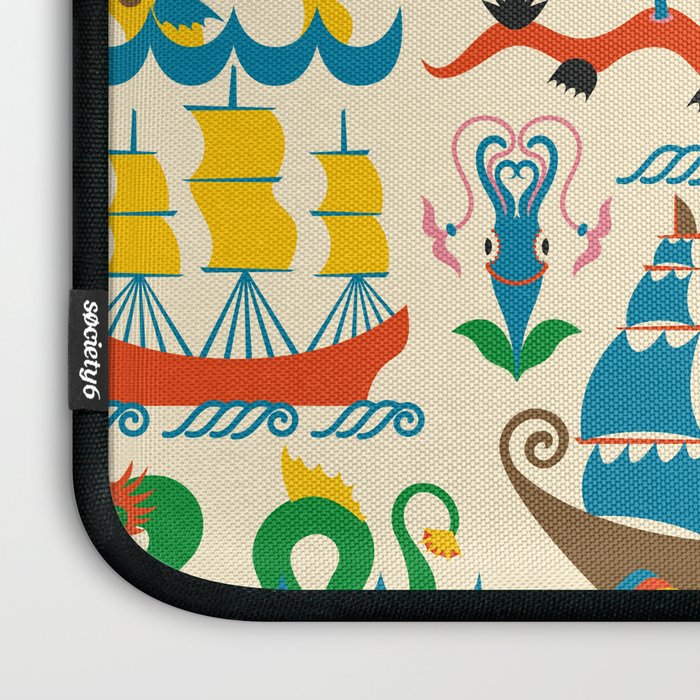 Mythical Sea Creatures - Ocean Monsters Laptop Sleeve Gallery Image 3