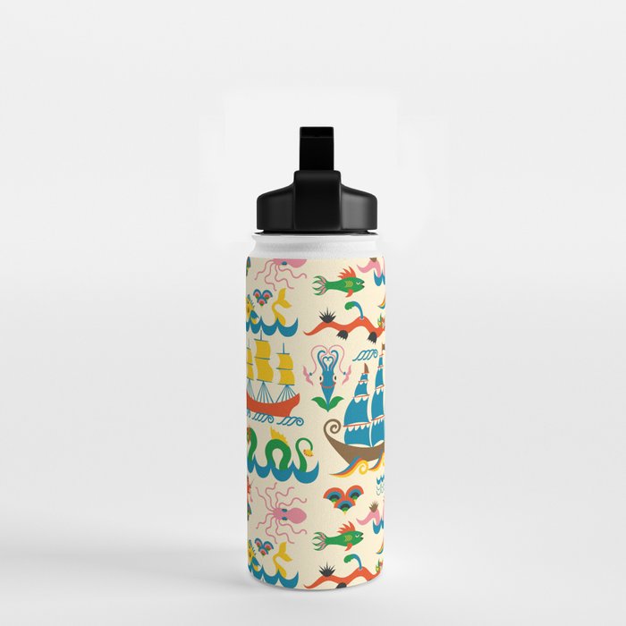 Mythical Sea Creatures - Ocean Monsters Water Bottle Gallery Image 2