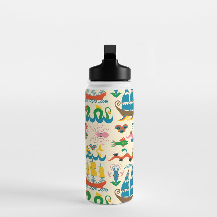 Mythical Sea Creatures - Ocean Monsters Water Bottle Gallery Image 3