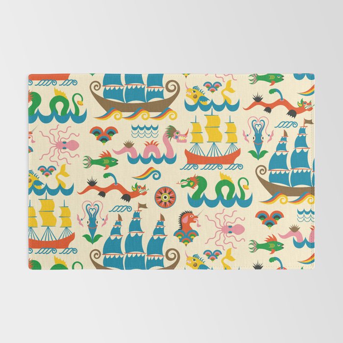 Mythical Sea Creatures - Ocean Monsters Rug Gallery Image 2