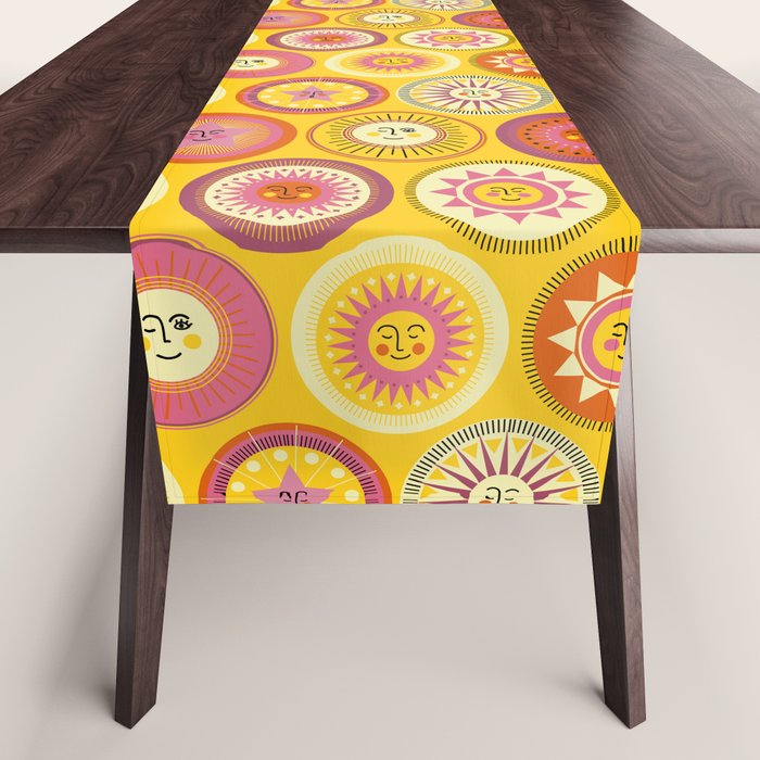 Many faces of Sun, Moon and Stars Table Runner Gallery Image 1