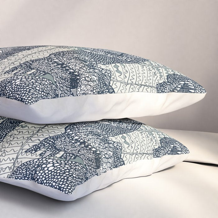 Tyrannosaurus rex indigo Pillow Sham Gallery Image 3