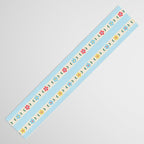 Granny Style Vintage Florals And Light Blue Stripes Table Runner Gallery Image 3