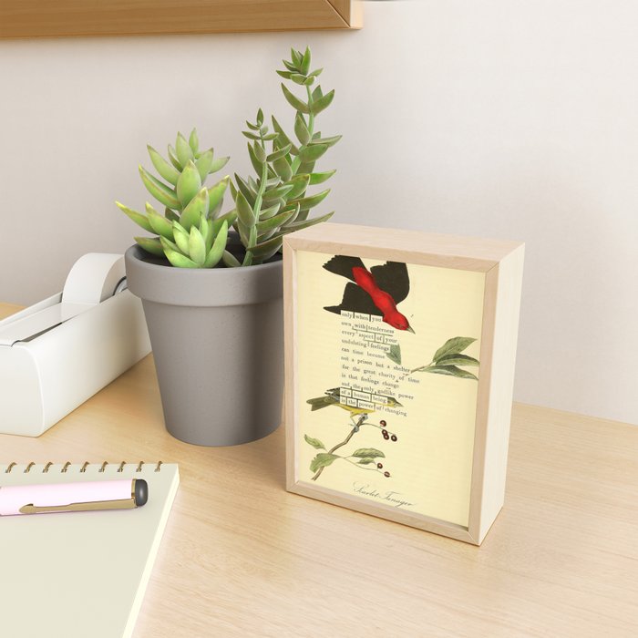 Bird Divinations: Scarlet Tanager (about: almanacofbirds.org) Mini Art Print Gallery Image 2