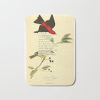 Bird Divinations: Scarlet Tanager (about: almanacofbirds.org) Bath Mat Gallery Image 1