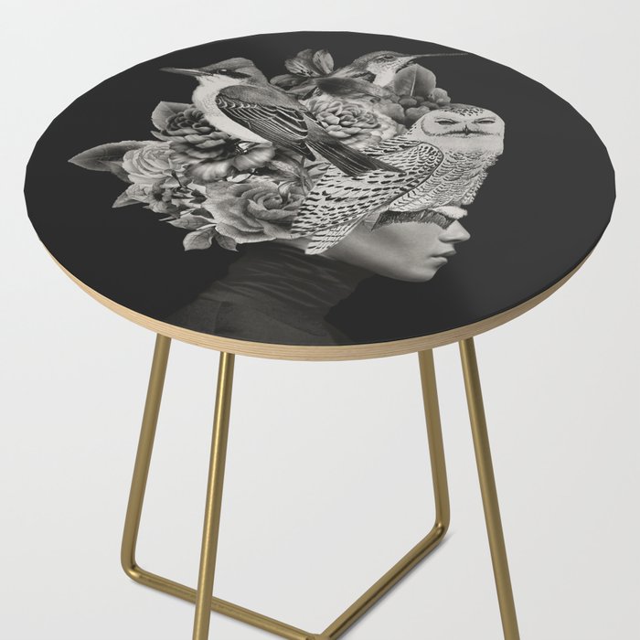 Lady with Birds(portrait) Side Table Gallery Image 2