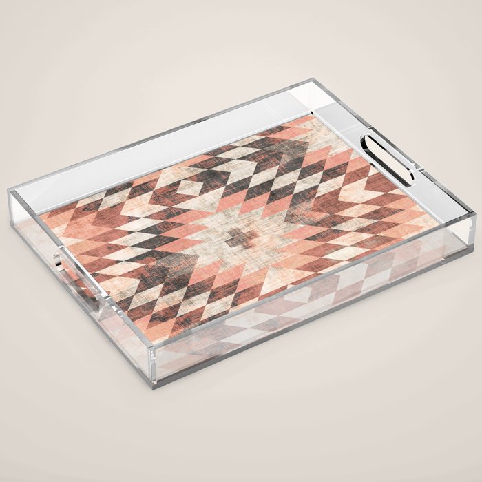native coral diamond Acrylic Tray Gallery Image 1