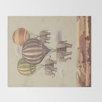 Flight of The Elephants Throw Blanket Gallery Image 2