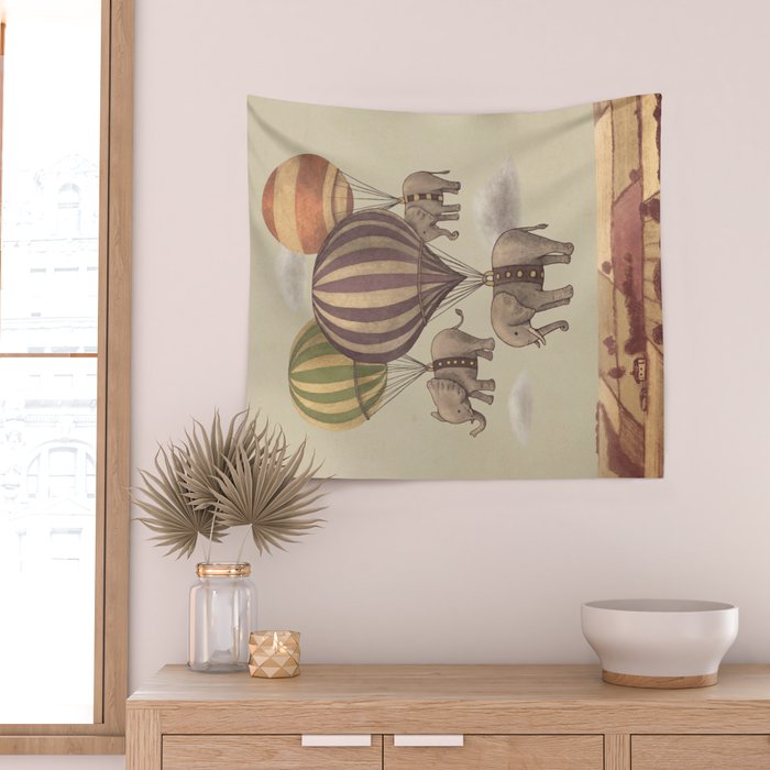 Flight of The Elephants Wall Tapestry Gallery Image 2