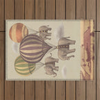 Flight of The Elephants Outdoor Rug Gallery Image 1