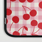 Red Cherries & Blush Pink Gingham Laptop Sleeve Gallery Image 3