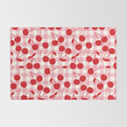 Red Cherries & Blush Pink Gingham Rug Gallery Image 2
